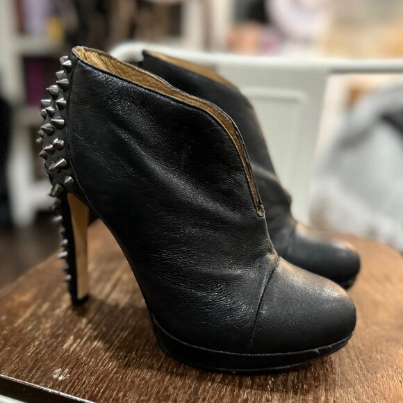 BCBGMAXAZRIA Spiky Studded Heel Boots, Black Size 6/36 - Picture 4 of 9